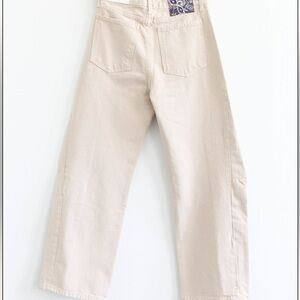 B SIDES Beige Wide Leg Jeans